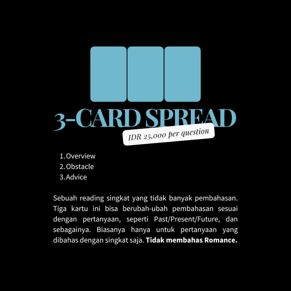 3-Card Spread IDR 25,000 per question